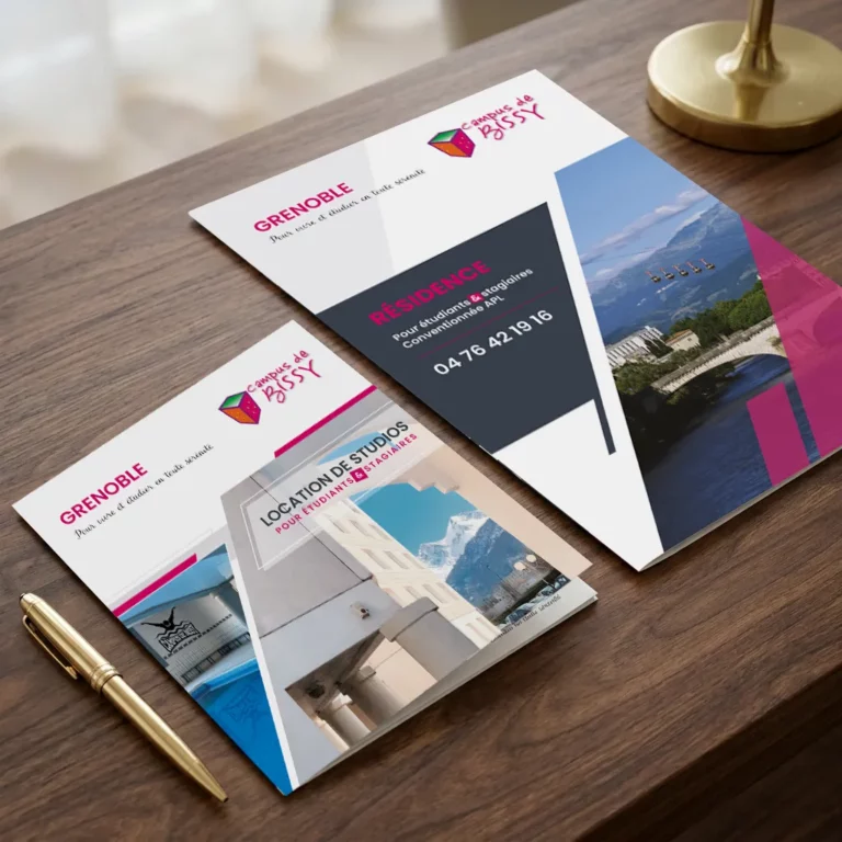 Pochette A4 & dépliant 3 volets Campus de Bissy